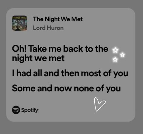 The Night We Met Spotify, The Night We Met Lyrics, The Night We Met Aesthetic, Quotes That Hit Different At Night, Frank Ocean Lyrics, Fire Song, Spotify Quotes, Honey Quotes, Fire Lyrics