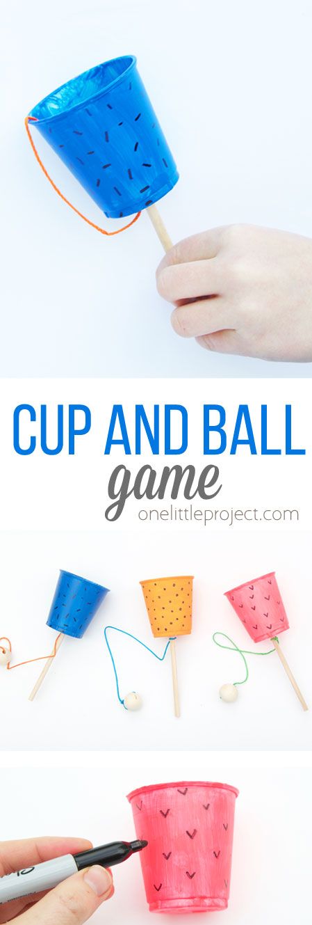 Cup And Ball Game, One Little Project, Summer Camp Crafts, Sport Craft, Crafts For Boys, Activity For Kids, Crafts For Kids To Make, Camping Crafts, Fun Crafts For Kids