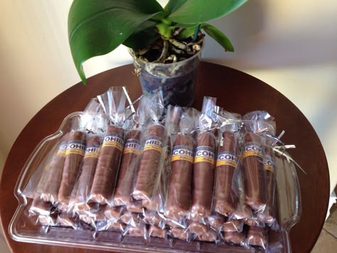 Party favors: twix cigars.                                                                                                                                                                                 More Twix Cigars, Harlem Nights Party, Mafia Party, Havana Party, Wedding Favors For Men, Gangster Party, Cuban Party, Prohibition Party, Havana Nights Party