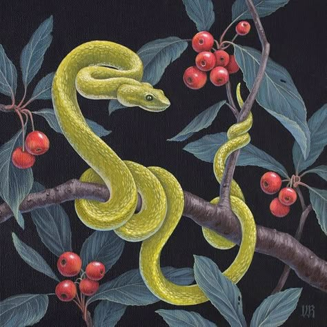 Snake Painting, Snake Illustration, Illustration Kunst, Geometric Tattoo Design, Snake Art, Year Of The Snake, Custom Tattoo Design, Art And Illustration, Botanical Illustration