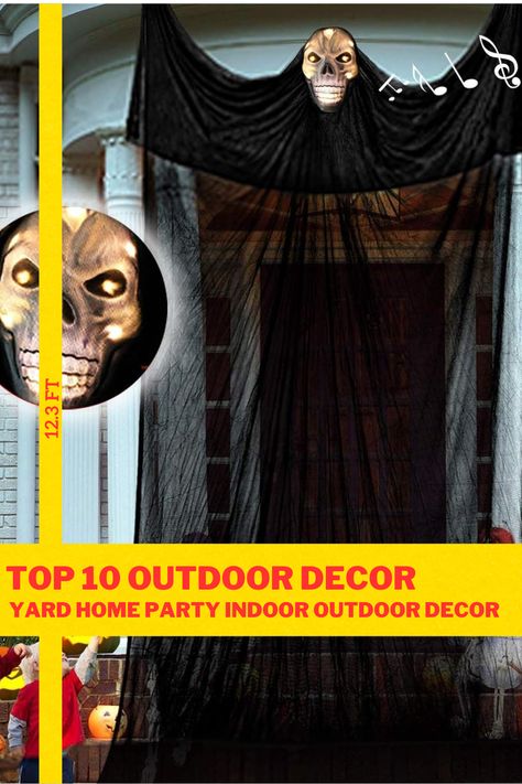 Haunt Your Halloween with Lamgoa's 12.3ft Ghost Hanging Decorations! 👻🎃 Make your Halloween spooktacular with our Scary Hanging Reaper - it's motion-activated and voice-responsive 🕷️💀 🔊 Experience eerie chills with creepy sound effects. 👹 Watch the glowing mask light up the night. 👻 Perfect for haunted houses, yards, outdoors This Halloween, let your decorations come to life. Get Lamgoa's Ghost Hanging Decorations today 🌙 #HalloweenDecor #ScaryGhost #HauntedHouse *Contain Affilieate Link Halloween Hanging Ghost, Halloween Hanging Decorations, Flying Ghost, Hanging Ghosts, Scary Decorations, House Yard, Ghost Decoration, Halloween Yard Decorations, Scary Halloween Decorations