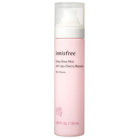 Cherry Blossom Dewy Glow Mist - innisfree | Sephora Innisfree Cherry Blossom, Innisfree Skincare, Jeju Cherry Blossom, Pink Skincare, Oily Skincare, Face Spray, Oily Skin Care, Skin Radiance, Face Mist