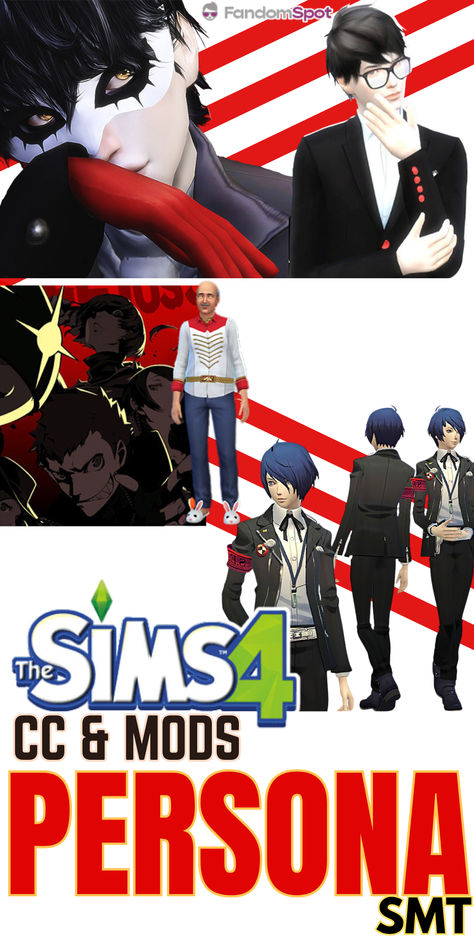 Shin Megami Tensei and Persona custom content for TS4 Persona 3, Megami Tensei, Shin Megami Tensei, Ts4 Cc, Sims Mods, Persona 5, Sims 4 Mods, Custom Content, The Sims 4