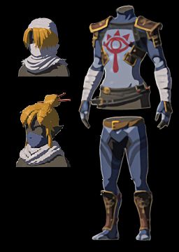 Sheikah warrior (Breath of The Wild design ) Link Sheikah Armor, Breath Of The Wild Clothes, Link Outfits Breath Of The Wild, Breath Of The Wild Outfits, Sheikah Oc, Zelda Races, Zelda Outfits, Traveling Merchant, Air Nomads