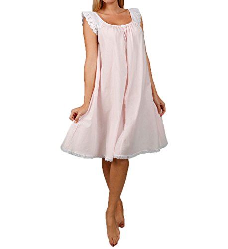 Amanda Rich Short Sleeve with Lace Trim Cotton Gown 10680 XLPink *** Details can be found by clicking on the image. Night Dress Long Elegant, Night Dress Cotton, Nighty Night Dress, Chic Feminine Style, Plus Size Nightgowns, Dresses Long Elegant, Cotton Nighties, Red Lace Bra, Cotton Gowns