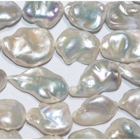 "15\" St Big Baroque Nugget Fresh Water Pearl 18-25mm.-Strand 40cm. Buyer will receive a beautiful strand Big baroque pearls!" Evening Makeup, Fresh Water Pearl, Mood Board Fashion, High Art, Textiles Fashion, White Aesthetic, Baroque Pearls, Nail Manicure, Fresh Water