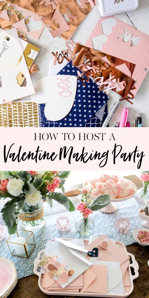 How To Host A Card Making Party, Party Themes Ideas For Adults, Ladies Lunch Ideas, Valentines Party Ideas For Adults, Fabric Candle Holder, Party Themes Ideas, Hello Holidays, Party For Adults, Heart Shaped Sugar Cookies