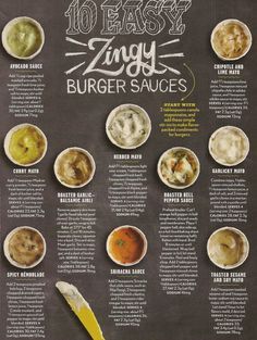 Burger Sauces, Resep Sushi, Resep Burger, Amazing Burger, Easy Burgers, Burger Sauce, Think Food, Tapenade, Cooking Light