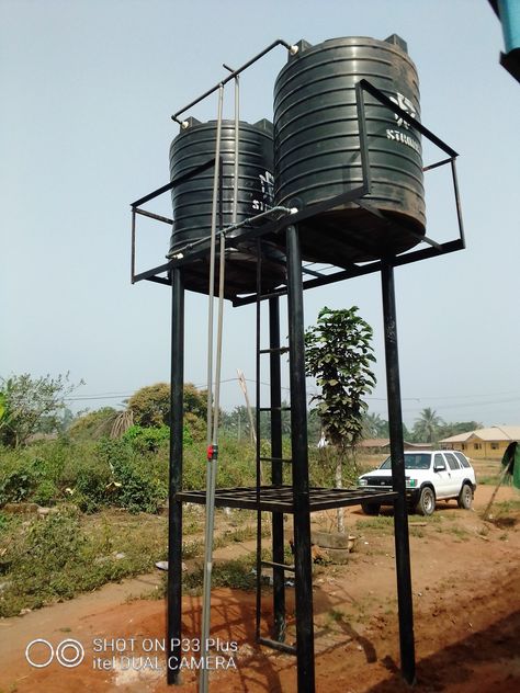 Overhead Tank Design, Overhead Water Tank Design For Home, Water Tank Stand Design, Water Catchment, Steel Water Tanks, Grill Gate Design, House Main Gates Design, Tank Stand, Handyman Projects