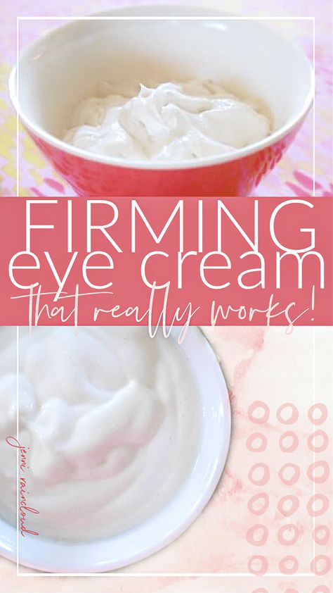 Eye Cream Recipe, Natural Eye Cream, Diy Eye Cream, Eye Firming, Diy Anti Aging, Firming Eye Cream, Diy Kosmetik, Anti Aging Eye Cream, Skin Care Wrinkles