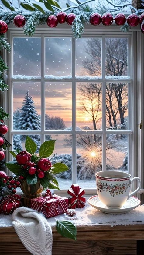 Have A Wonderful Friday, Beautiful Christmas Scenes, Winter Christmas Scenes, Mistletoe Christmas, Winter And Christmas, Christmas Scenery, Christmas Decoration Ideas, Luxury Christmas, Morning Everyone