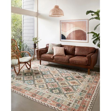 Foundry Select Mayon Machine Woven / Power Loomed Performance Ivory/Red Rug & Reviews | Wayfair Southwestern Area Rugs, Southwestern Design, Inspire Me Home Decor, Printed Carpet, Loloi Rugs, Cotton Area Rug, Rug Direct, Red Area Rug, Traditional Area Rugs