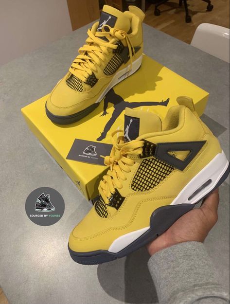 Jordan 4s Lightning, Lightning Jordan 4, Lightning 4s, Dream Shoe, Jordan 4’s, Trainers Nike, Sneakers Jordans, Jordan 4s, Jordan Shoes Retro