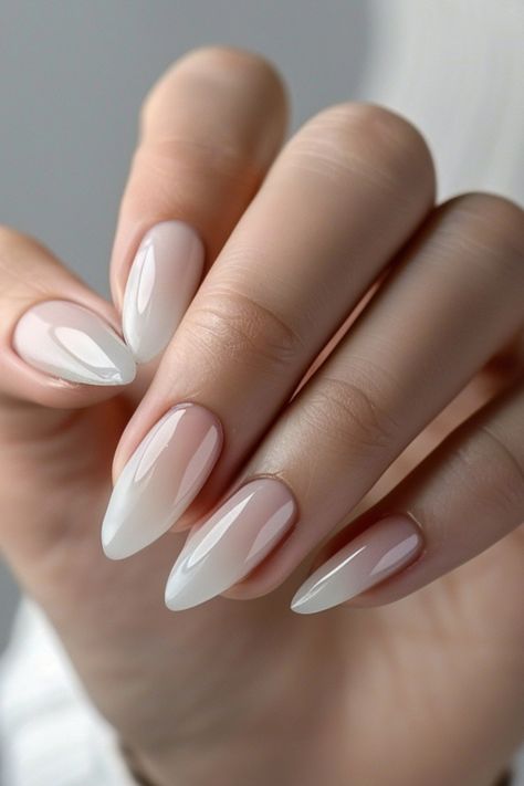 Brace yourself for a nail art revolution that combines the timeless elegance of the French manicure with the mesmerizing allure of ombre! Frombre, the latest trend taking the beauty world by storm, is a match Subtle Ombre Nails, Bridal French Nails, Elegant Beach Nails, Nails Design French Tip Ideas, Wedding Nails Classy, Bride's Nails Wedding, Bridal French Manicure, Wedding Nails French Tip, French Tip Ombre Nails