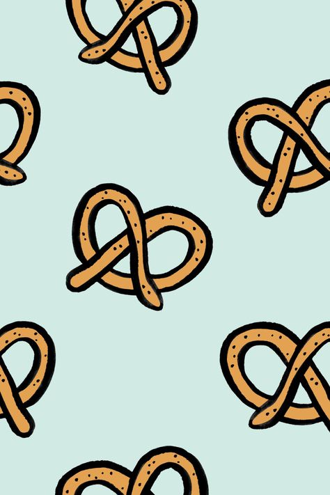 Illustration — Alyx House Pretzel Illustration, Foodie Illustration, Phone Lock Screen Wallpaper, Girl Iphone Wallpaper, Iphone Wallpaper Fall, Hair Color Brown, Fabric Patterns Design, Trending Art, Brown Hairstyles