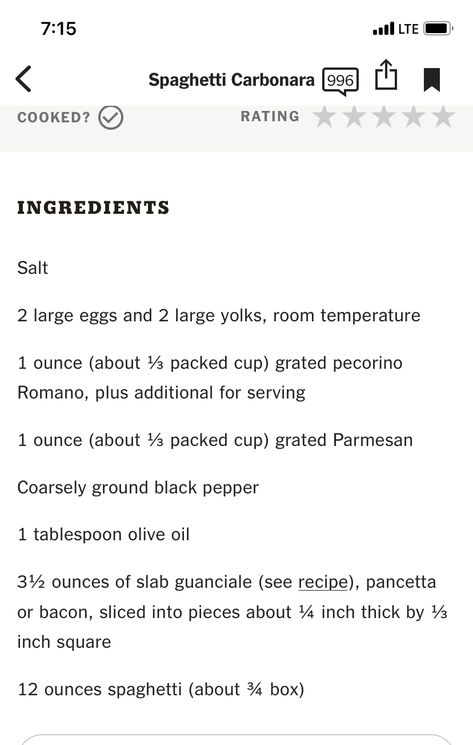 Carbonara Ingredients Carbonara Ingredients, Spaghetti Carbonara, Ground Black Pepper, Parmesan, Stuffed Peppers