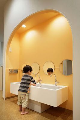 Preschool Bathroom, Wc Decoration, Grand Library, Kindergarten Interior, Preschool Designs, Classroom Interior, Kids Toilet, School Building Design, Daycare Design