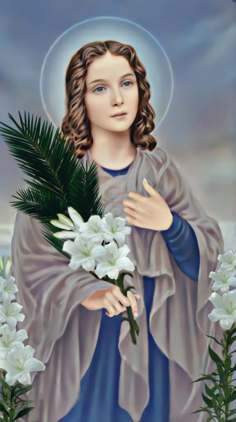 St Maria Goretti HD Fotos Hd 4k, Saint Maria Goretti, St Maria Goretti, Happy Womens, Maria Goretti, Mary Art, St Maria, Virgin Mary Art, Jesus Artwork