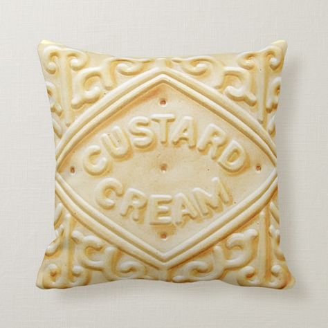 custard cream retro biscuit cookie cushion pillow Cookie Cushion, Custard Biscuits, Cream Cushion, Biscuit Color, Custard Cream, Cream Custard, Cushion Designs, Cream Biscuits, Old Fashioned Candy