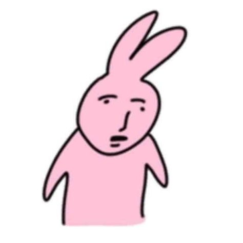 Goofy Drawing, Bunny Drawing, 캐릭터 드로잉, Pink Rabbit, Pink Bunny, Funny Doodles, Funny Drawings, Silly Images, Funny Bunnies