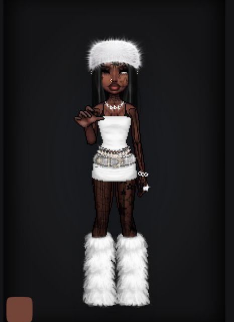 White Bratz Outfit, Bratz Winter Outfits Inspiration, White Everskies Outfit, Barbz Outfits, Bratz Outfits Aesthetic, Bratz Outfit Ideas, Ethika Womens Outfit, Bratz Outfit, Bratz Outfits