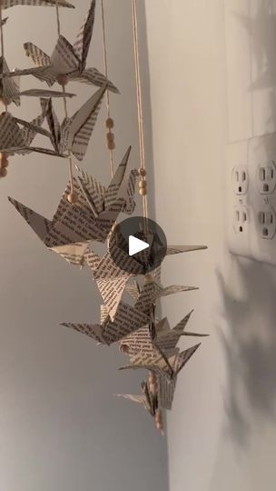 4K views · 81 reactions | 54 origami book paper cranes—cotton cord- wood Macramé beads—a bamboo hoop ans ring—and a a healthy dose of patience. This is what my craft club is making in August. Join the fun anytime. ♥️ #craftkits #craftkitsforadults #paperfolding | Joleen Emery Origami Book, Cord Wood, Paper Cranes, Book Origami, Book Paper, Paper Crane, Craft Club, Cotton Cord, Craft Kits