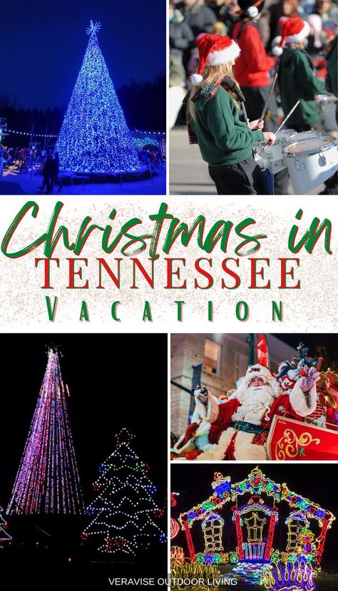 Christmas in Tennessee Vacations for the whole family • Visit the Best Christmas Tree Farms In Tennessee • Watch Christmas parades and Christmas lights • Christmas Villages Christmas In Tennessee, Gatlinburg Christmas, Christmas Tree Farms, Tennessee Road Trip, Tennessee Christmas, Best Christmas Tree, Tennessee Travel, Tennessee Vacation, Christmas Parade