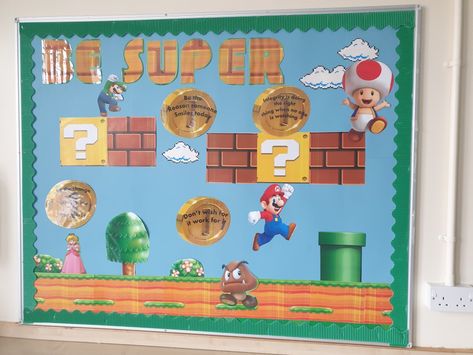 Mario Classroom, Display Boards For School, School Display, Class Displays, Display Boards, School Displays, School Theme, Door Displays, Themed Classroom