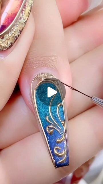 Dove Nail Designs, How To Nail Art Step By Step Videos, Nails Art Step By Step, Galaxy Nail Art Designs, Cute Nails Videos, Nail Gem Art, New Nails Design 2024, Cat Eye Nails Polish Art Designs, Gorgeous Nails Winter