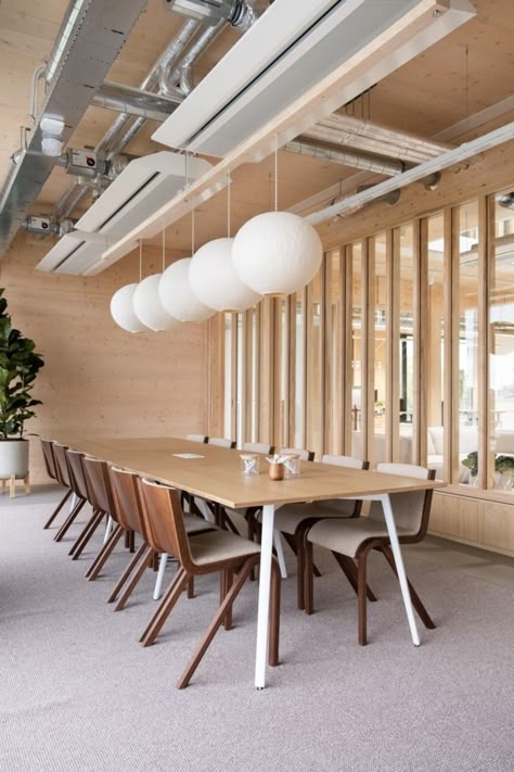 Ter Steege Offices - Den Hoorn | Office Snapshots Japandi Meeting Room, Scandi Office, Japandi Office, Scandinavian Office, Communal Kitchen, Japandi Interiors, Office Den, Office Meeting Room, Office Fit Out