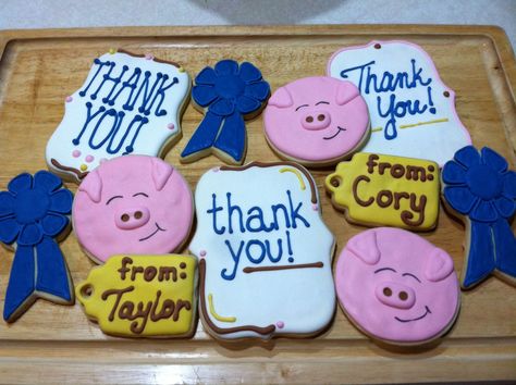 thank you cookie for county | Pin it Like Image Fair Buyers Gift Ideas, Thank You Gifts For Fair Buyers, Fair Buyer Thank You Gifts, Ffa Thank You Gifts, Buyers Gifts For Fair, 4 H Buyer Thank You Gifts Basket, 4h Buyer Thank You Gift Ideas, 4-h Thank You Gifts, 4h Thank You Buyer Gifts