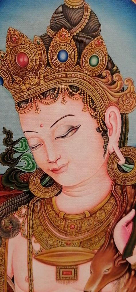 A small glimps of a 79 cm by 97 cm Paubha painting made by the Best artist of the year 2016 (FHAN), Paubha Artist Mr. Ujay Bajracharya,Nepal. Which was also able to grab National special award in 2019 in National Exhibition,  Nepal. Paubha Painting, Buddhist Painting, Pop Art Pictures, Nepal Art, Buddha Tattoo Design, Ganesh Art Paintings, Edmund Dulac, Buddha Tattoo, Ganesh Art