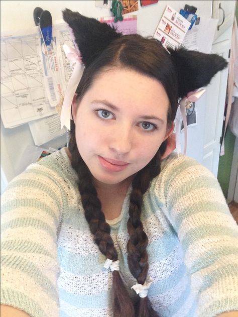 Cosplay cat ears Cosplay Cat Ears, Cosplay Cat, Kawaii Fashion, Cat Ears, Hair Wrap, Hair Styles, Hair, Beauty, Kawaii