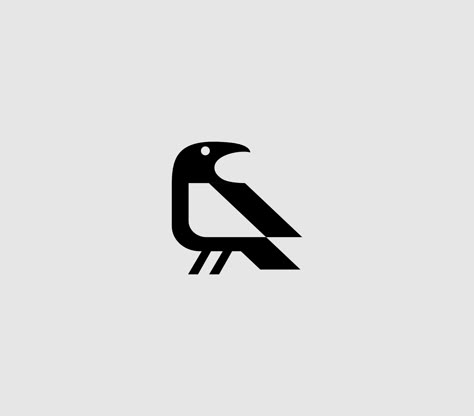 Simple Minimal Raven Logo Icon (Unused) by Aria Muhammad | Logo Designer Raven Logo Design, Raven Icon, Crow Logo, Bird Symbol, Bird Icon, Raven Design, Senior Thesis, Side Quest, Raven Logo