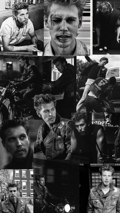 The Bikeriders, Wallpaper Nature Flowers, Bike Rider, Austin Butler, Dream Guy, Austin, Marvel, Collage, Film