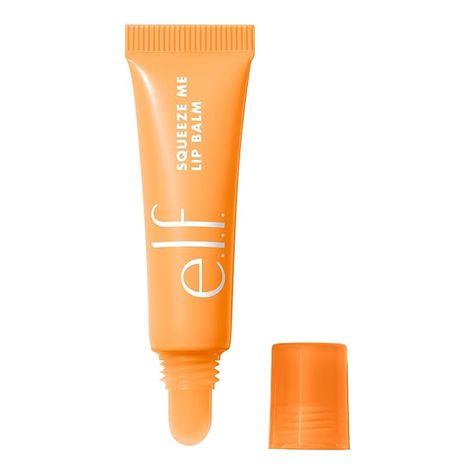 LINK IN PIN!  Your new favorite lip product for hydrated and nourished lips. Orange Gift Ideas, Lanage Lip Products, Elf Squeeze Me Lip Balm, Elf Lip Balm, Makeup Aesthetics, Strawberry Lip Balm, Winter Lips, Makeup Drawer, Nice Lips