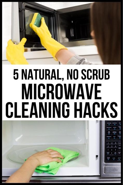 Use the power of steam to naturally loosen cooked-on messes without scrubbing. Here are 5 natural microwave cleaning methods to make cleaning Microwave Cleaning, Microwave Cleaning Hack, Microwave Hacks, Deep Cleaning Hacks, Cleaning Methods, Crazy House, Easy Cleaning Hacks, Essential Oils Cleaning, Cleaning Tricks