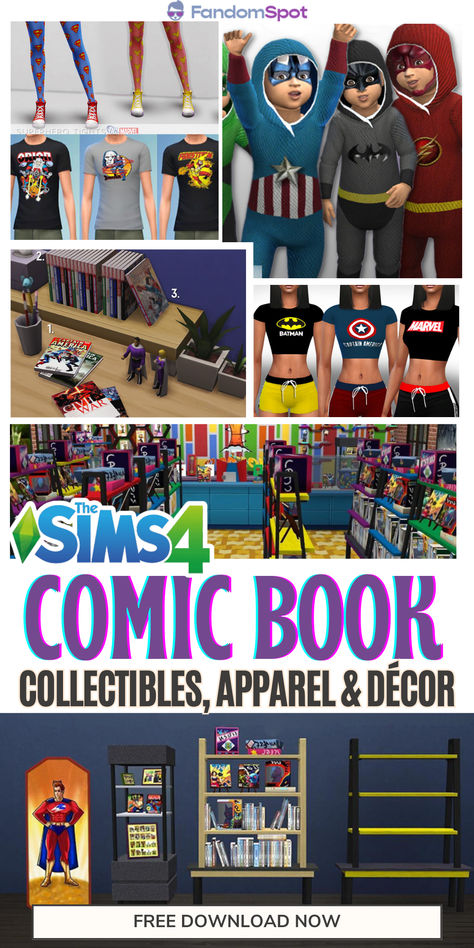 Sims 4 Comic Book Cc, Sims 4 Comic Cc, Sims 4 Scooby Doo, Sims 4 Cc Marvel Decor, Sims 4 Nerdy Cc, Sims 4 Cc Marvel Clothes, Sims 4 Dc Comics Cc, Sims 4 Spiderman Cc, Sims 4 Cc Marvel