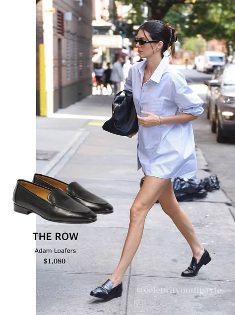 Kendall Jenner Loafers Outfit, Kendall Jenner Loafers, Nike Low Dunks Outfit, Kendall Jenner Shoes, Low Dunks Outfit, Kendall Jenner Outfits Casual, Model Off Duty Outfits, Smart Casual Women Outfits, Parisian Look