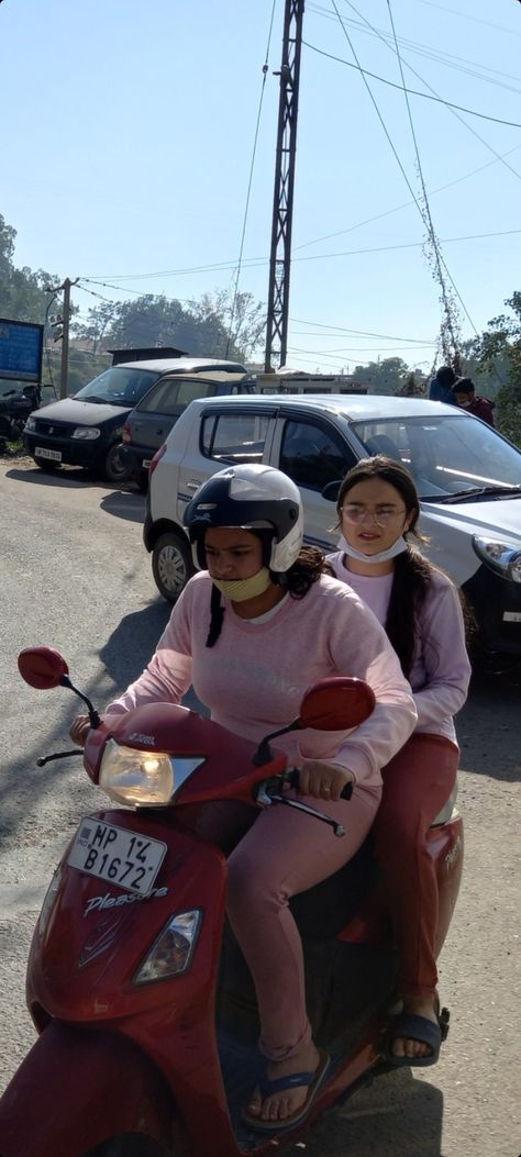 Girls, Scooty ride Dharampur, Himachal Pradesh Scooty Girl, Himachal Pradesh, Hard Hat, Vision Board, Hats, Quick Saves