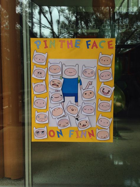 Created this for my sons first birthday party. Adventure Time Party Game. "Pin the Face on Finn" Adventure Time First Birthday, Adventure Time Birthday Party Theme, Adventure Time Theme Party, Marceline Birthday, Adventure Time Party Ideas, Adventure Time Party, Sons First Birthday, Adventure Time Birthday Party, Adventure Time Cakes