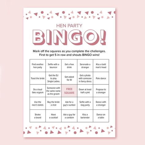 Hen Party Bingo, Hen Party Games, Quiz Hen Do Bridal Party Accessory Bride To Be | eBay Hens Party Bingo, Hen Party Bingo, Hen Party Abroad, Classy Hen Party Games, Hen Do Games, Hens Party Ideas, Hen Do Ideas, Hen Games, Hen Ideas