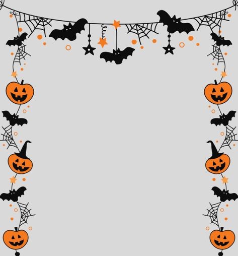 Spooky Border Design, Halloween Border Design, Spooky Letters, Marcos Halloween, Menu Halloween, Fall Borders, Imprimibles Halloween, Halloween Borders, Halloween Letters