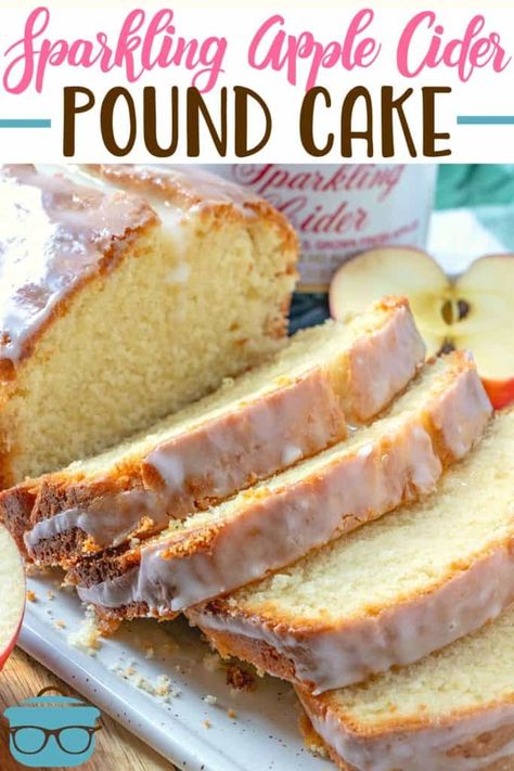 Apple Cider Pound Cake, Apple Cider Glaze, Bakers Square, Sparkling Apple Cider, Homemade Pound Cake, Dessert Apple, Country Cook, Wedding Cake Recipe, Zucchini Cake