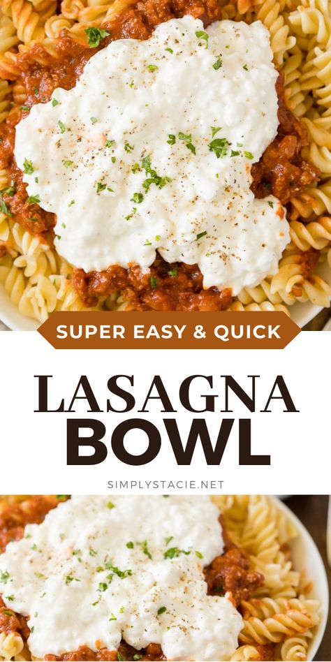 Healthy Lasagna Bowl, Lasagna In A Bowl Recipe, Lasagna Bowl With Cottage Cheese, High Protein Lasagna Recipe, High Protein Lasagna Bowl, Lasagna Bowl Recipe, Cottage Cheese Lasagna Bowl, Lasagna Meal Prep, High Protein Lasagna