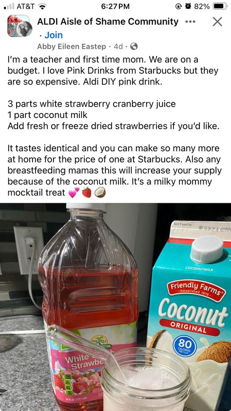 Cranberry Juice Benefits, Pink Drink Starbucks, Coconut Milk Drink, Ninja Ice Cream Recipe, Starbucks Pink Drink, Coconut Benefits, Coconut Drinks, Homesteading Skills, Pink Drink