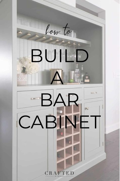 DIY Bar Cabinet with Tons of Storage Diy Home Bar Plans, Diy Bar Cabinet, Living Room Bar Cabinet, Bar Storage Cabinet, Coffee Bar Cabinet, Home Bar Cabinet, Dining Room Cabinet, Farmhouse Dining Room Table, Diy Home Bar