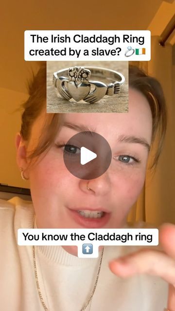 ⚜️ Vivienne Sayers O’Callaghan ⚜️ Bmus, DipPM on Instagram: "Time for some unknown facts! ☘️👑 To this day, the Claddagh ring is worn to honor Irish heritage and to declare one’s romantic status 😏💍🖖🏼 If worn on the right hand with the point of the heart facing outward, one’s heart is yet unclaimed. But if it points inward, love has taken hold. On the left hand, the inward-facing heart signals marriage ☘️🇺🇸 Check out @sbbthecollection Claddagh Collection!

BUT did you know that the Claddagh ring’s origin story isn’t just a piece of jewelry history but also a narrative steeped in Irish resilience and romantic tradition 🇮🇪 The tale unfolds with Richard Joyce, a native of the Claddagh fishing village in Galway, who was bound for the West Indies plantations only to be captured by Algeri Claddaugh Ring, Jewelry History, Ireland Itinerary, Irish Ring Claddagh, Irish Rings, Unknown Facts, Romantic Status, Claddagh Ring, Origin Story