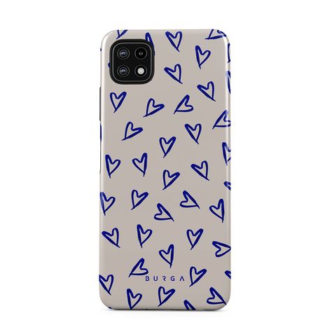 Let your Samsung Galaxy A22 5G phone case be the declaration of passion it deserves with the charming Love Me Right design. The soft powder pink background and playful blue hearts create a whimsical and endearing look, making this case the perfect way to show off your loving yet cheeky side. Blue Hearts, Powder Pink, Blue Heart, Phone Charm, Dots Pattern, Leica, Phone Covers, Pink Background, Stylus