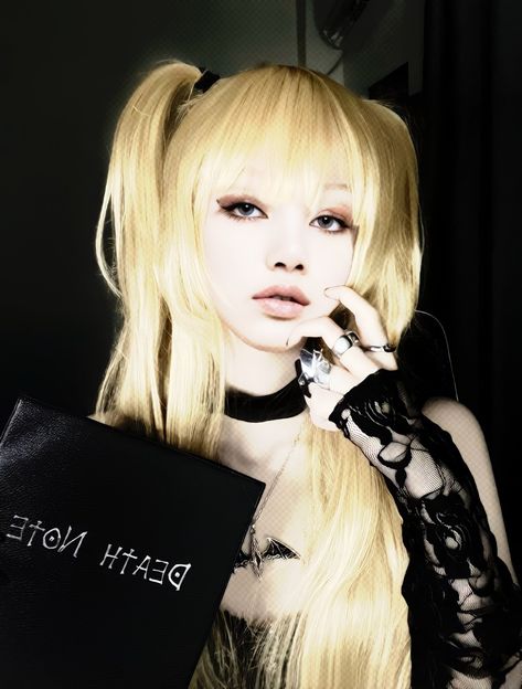 — IG • LALALALISA_M /// ©/ Lisashix ) #LISA #LALISA #LALISAMANOBAL #BLACKPINK #MONEY #EDIT #ANIME #COSPLAY #MISAAMANE #DEATHNOTE Misa Amane Cosplay, L Cosplay, Cosplay Ideas Women, Anime Makeup, Cosplay Characters, Fantasias Halloween, Cosplay Makeup, Best Cosplay, Cosplay Outfits